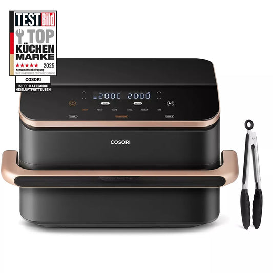 COSORI Smart Air Fryer TwinFry 10L  8-in-1 Non-Stick Dishwasher Safe Rose Gold