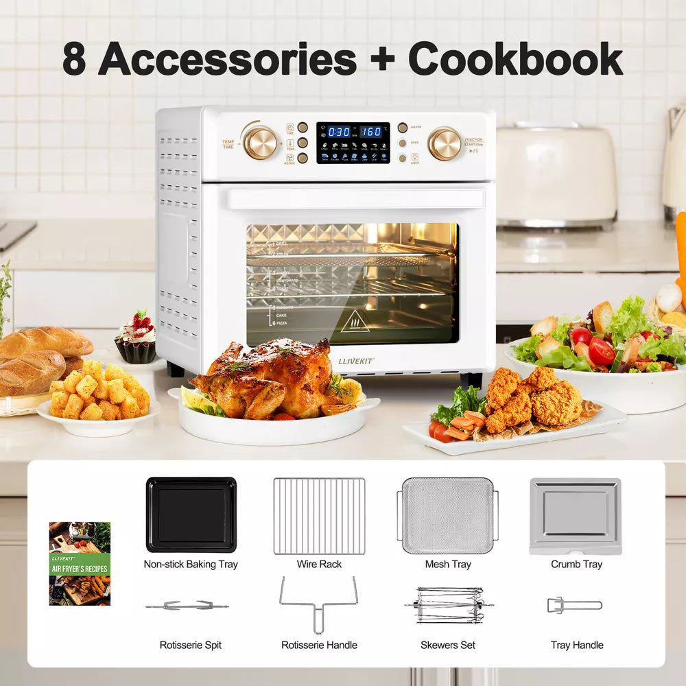 26L Air Oven Oil Free Air Fryer 360° Hot Air Circulation Low Fat Healthy Cooker