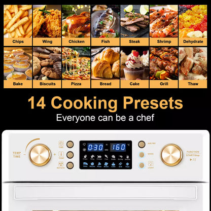 26L Air Oven Oil Free Air Fryer 360° Hot Air Circulation Low Fat Healthy Cooker