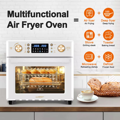 26L Air Oven Oil Free Air Fryer 360° Hot Air Circulation Low Fat Healthy Cooker